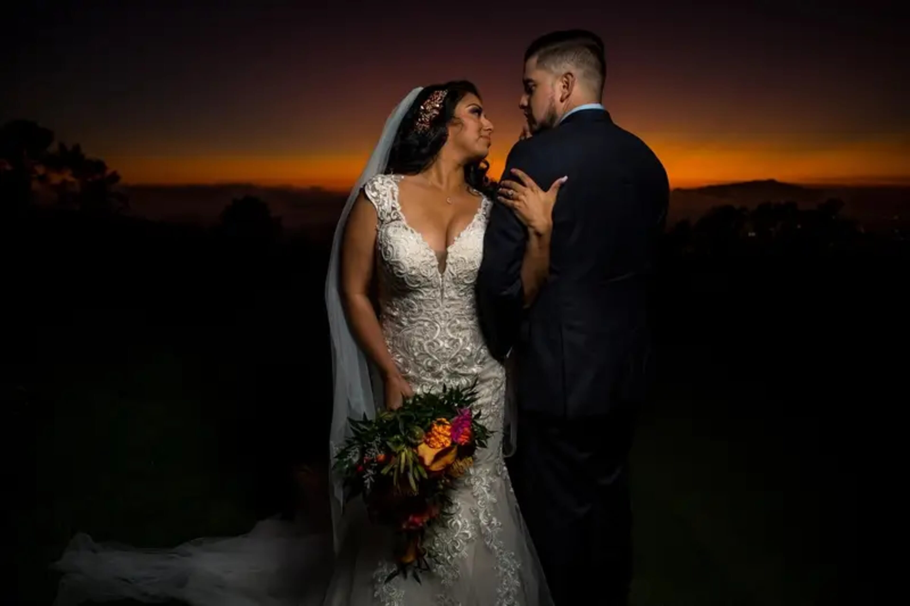 Amy & Santiago wedding flowers by Frangipani Florist
