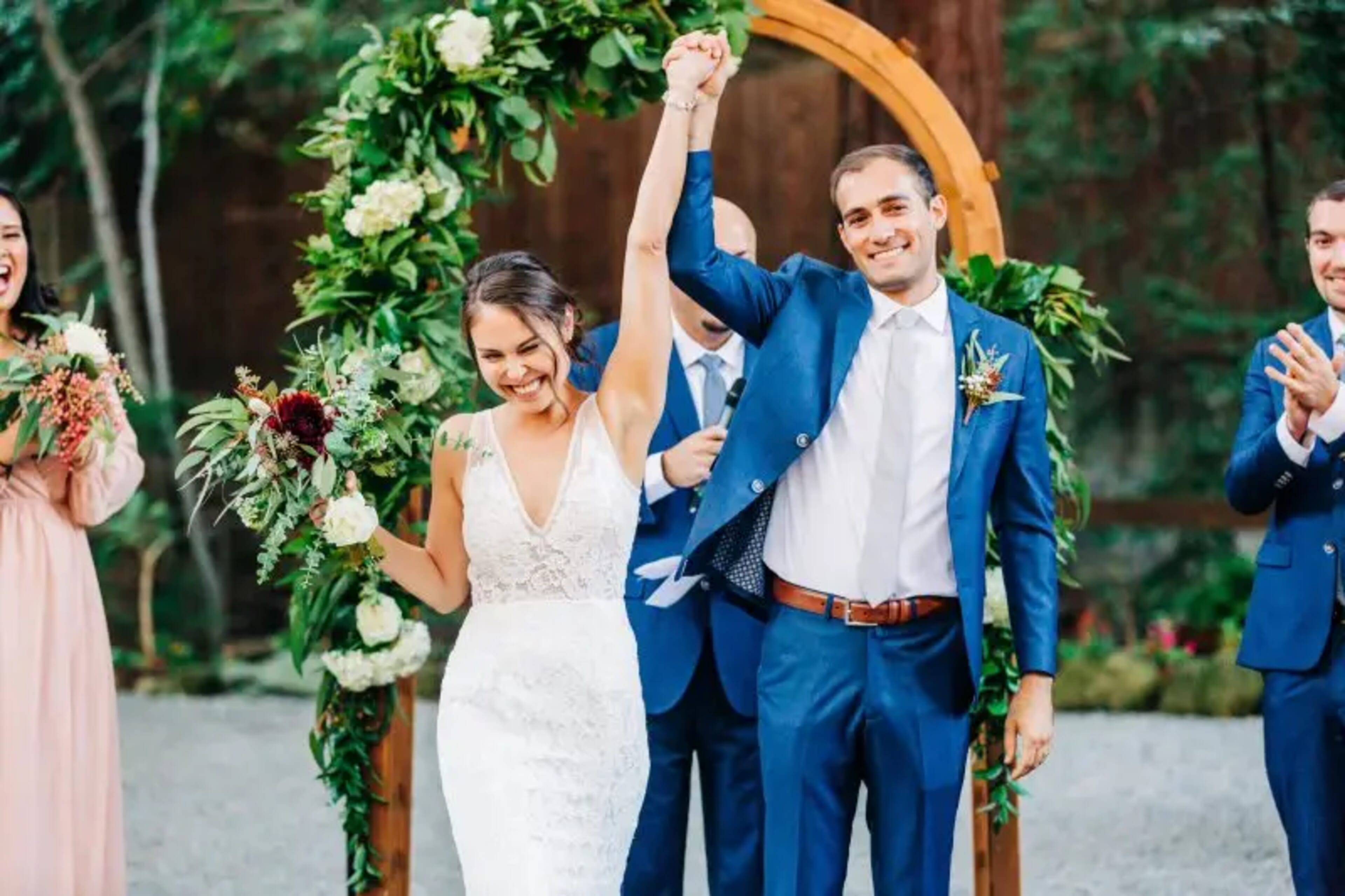Emily & Romair wedding flowers by Frangipani Florist