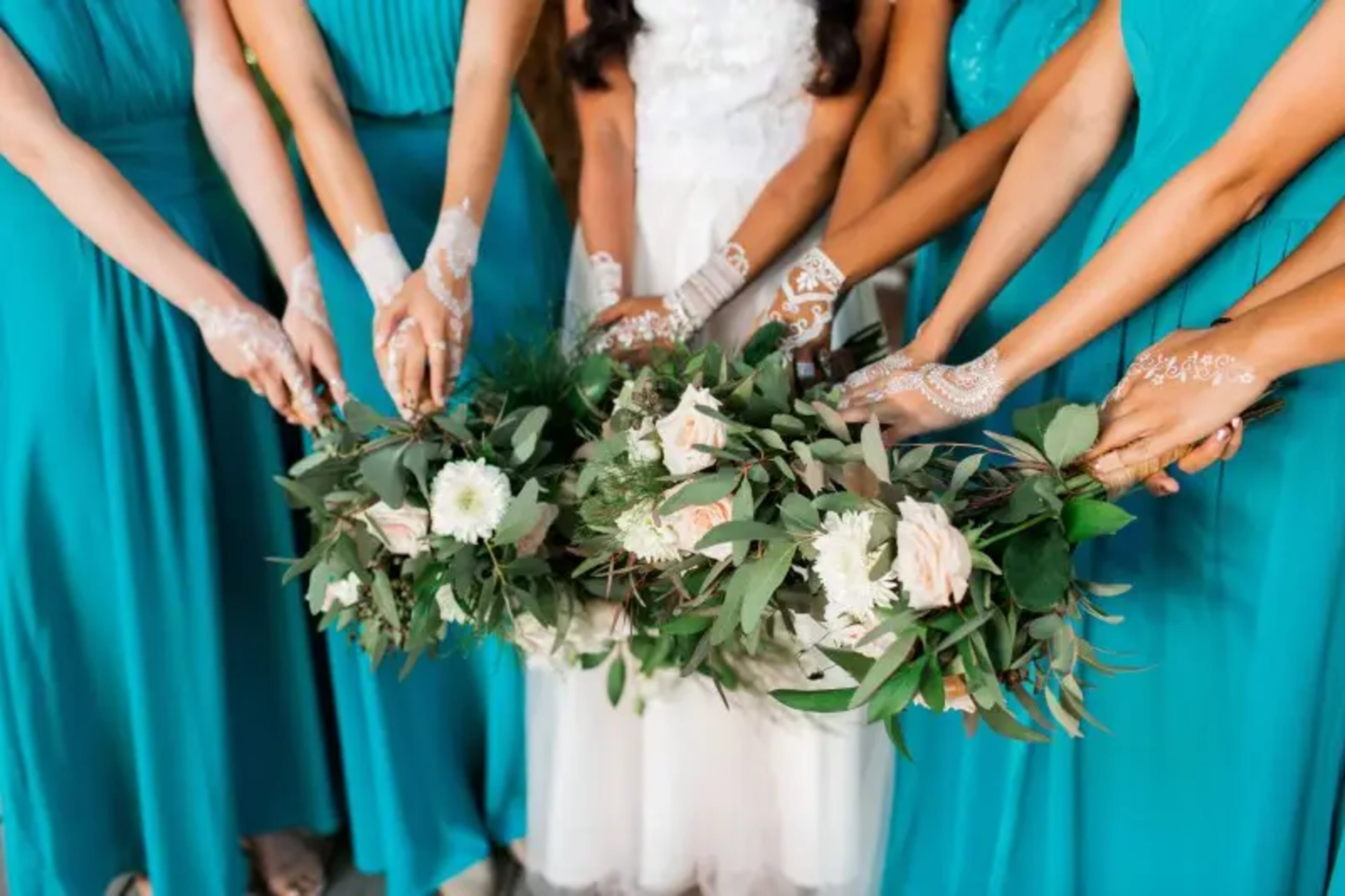 Molika & Brendon wedding flowers by Frangipani Florist, photo 4 of 14